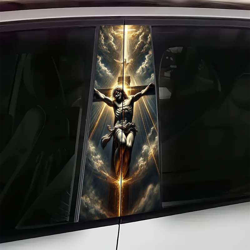 2pcs   Jesus Christian Themed Stickers