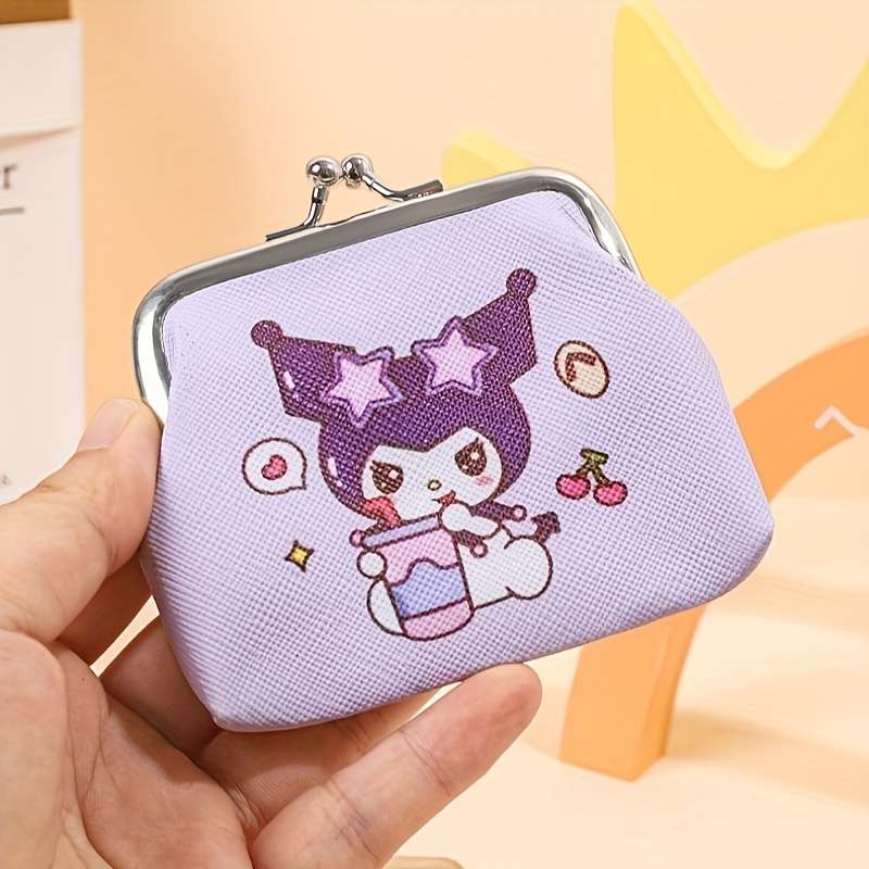1pc Compact Sanrio Bag Easy to Carry Kitty Kuromi Wallet Fun Coin Pouch Cute Storage Bag Coin C