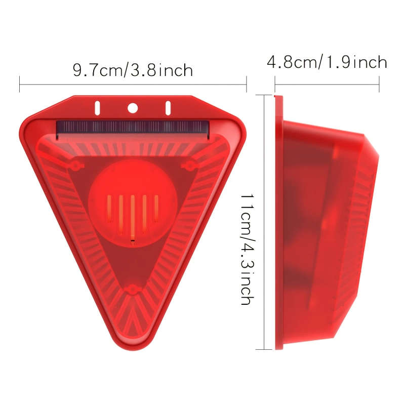 1pc Outdoor Solar Alarm with Flashing Light Alarm Lamp Suitable for Home Security Farms Garden