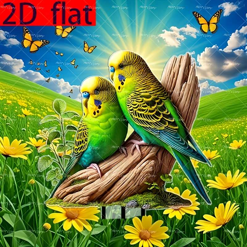 1pc 2D Flat   Simple Acrylic Bird Print Love Bird Multi-Functional Multi-Village Style Grou