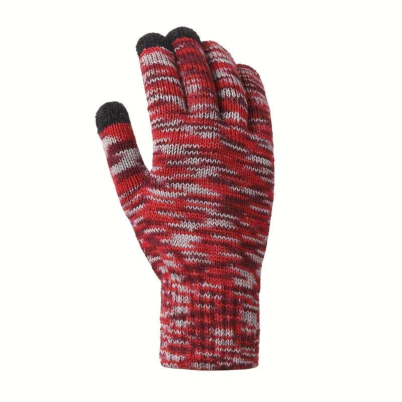 1 Pair Dark Green Color Warm Gloves