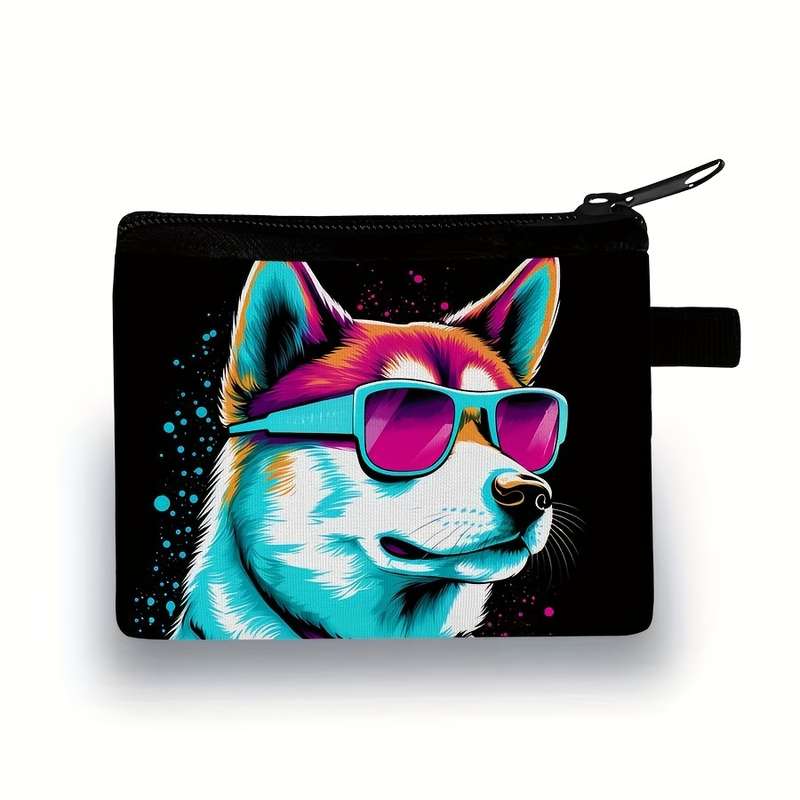 1pc Cute Dog Pattern Coin Purse Lightweight And Durable Can Be Used to Store Banknotes And Coins