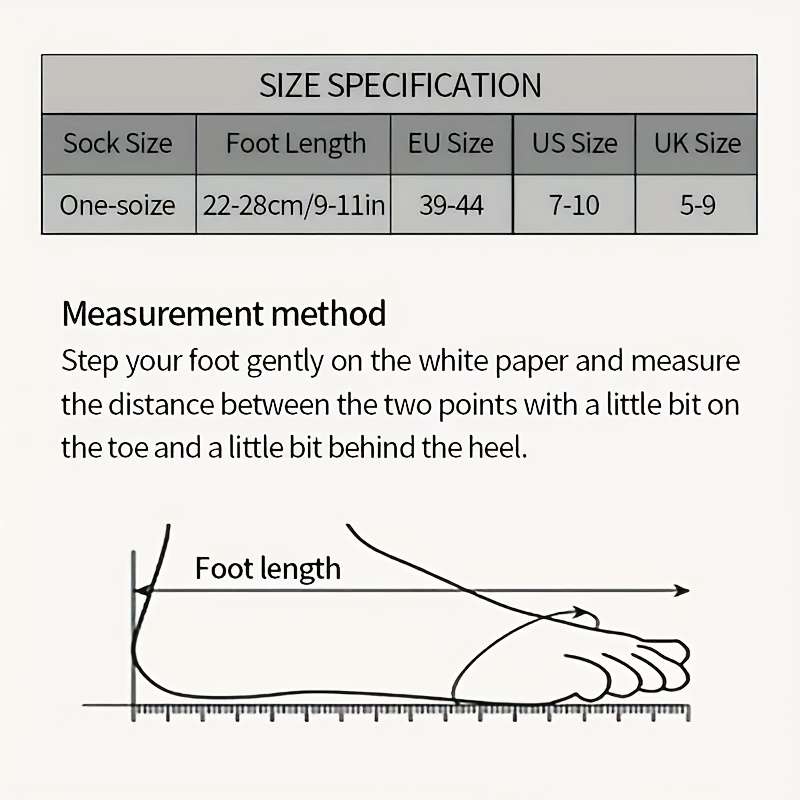 5 Pairs One Size High Elastic Socks