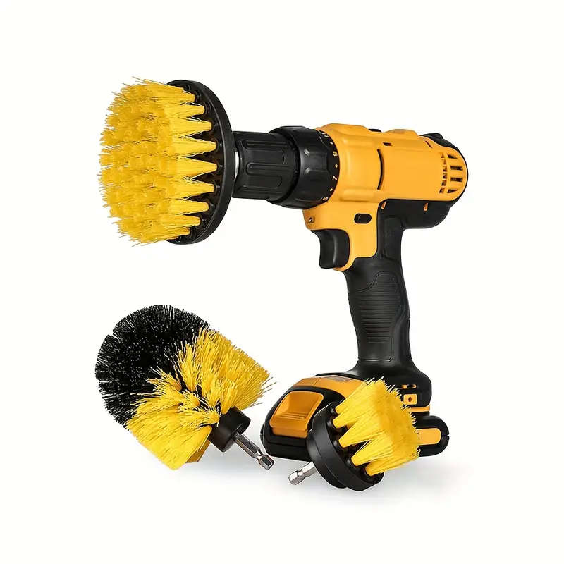 A Drill Brush Head, Yellow Electric Cleaning Brush Replacement Head, Multifunctional Household Brush