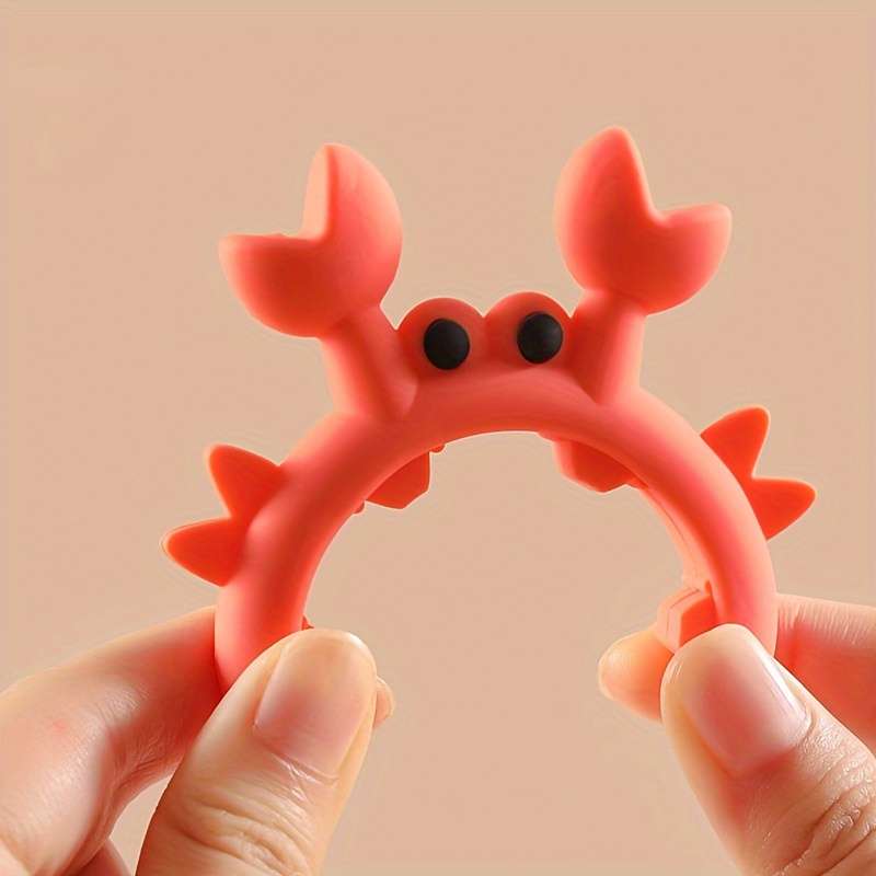 Silicone Spoon Rest Set of 2 Cute Crab Octopus Design Heat-Resistant Spoon Holder for Kitch