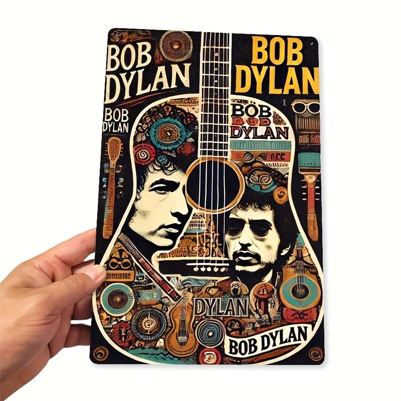 1pc 1 Bob Dylan-Inspired Metal Sign Vintage Decor for Home Office Bar Cafe   Durable Iron Wal