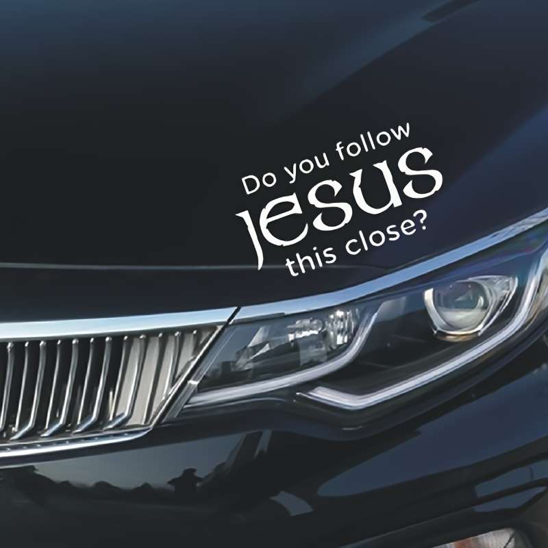 1pc White Jesus Christian Themed Stickers