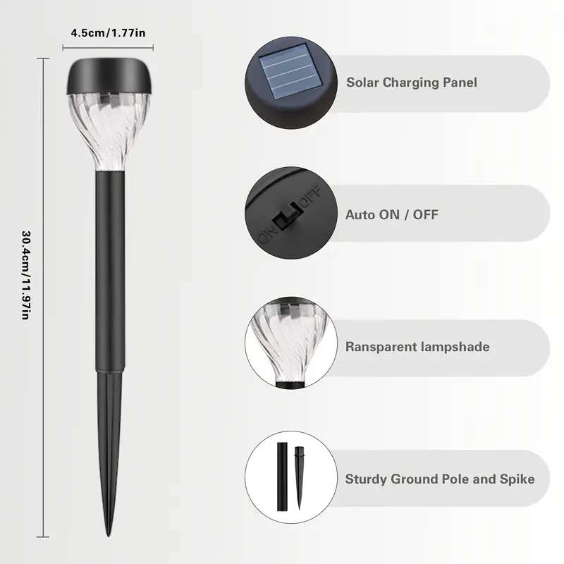 8 PCS Solar LED Lawn Lights