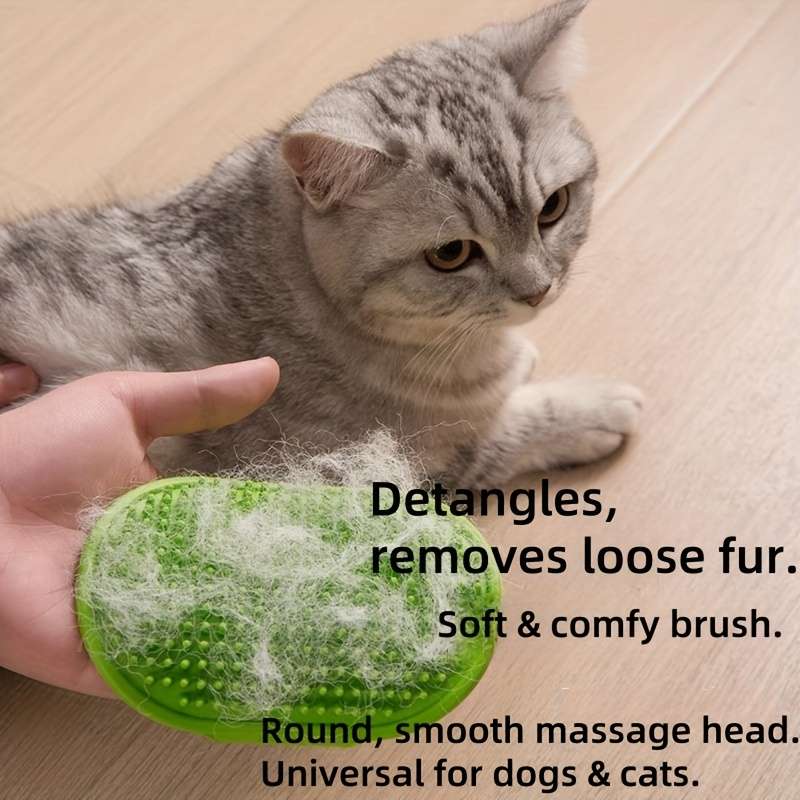 1pc Green Add Yellow Pet Comb