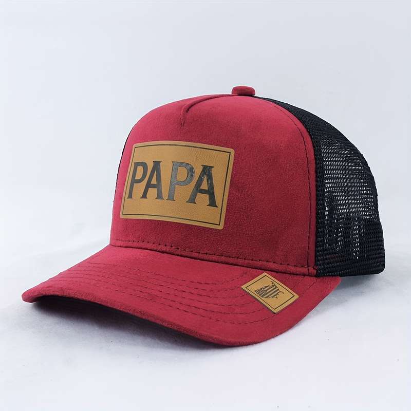 1pc Breathable Mesh Baseball Cap for Men Women Adjustable Sun-Protective Trucker Hat with Tren