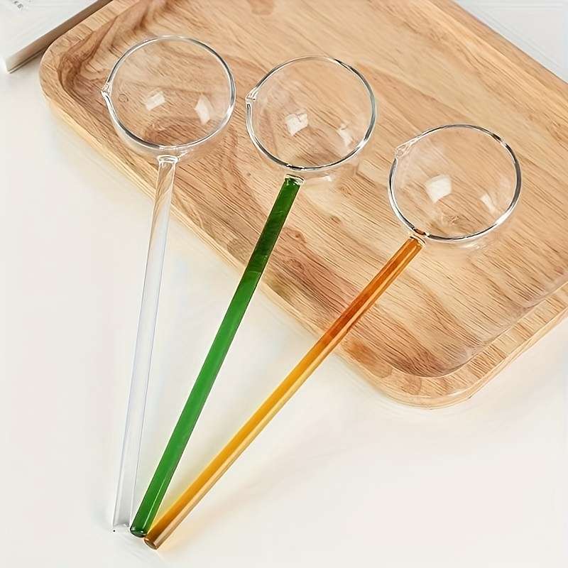 1pc Glass Dessert Spoon High Borosilicate Glass Soup Ladle Heat Resistant Cooking Utensils Suit