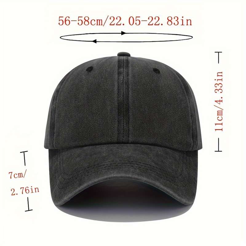 1pc Vintage Washed Cotton Baseball Cap with 3D Cat Print Adjustable Stretch Fit Lightweight All-S