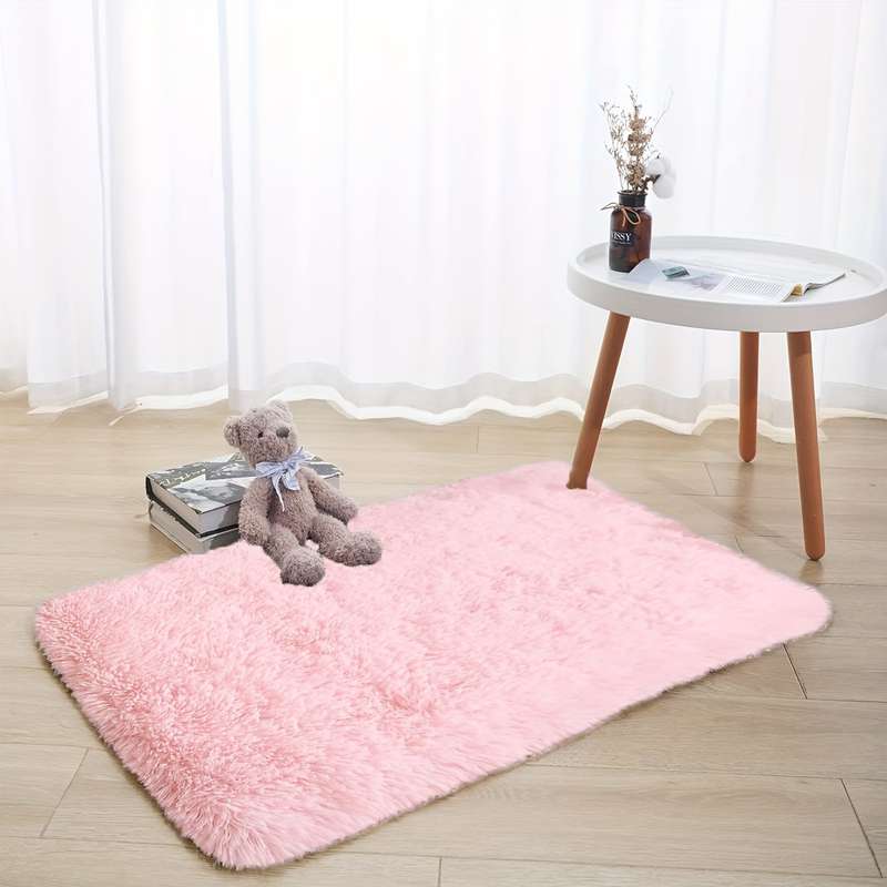 1Pc Pink 200x200cm 78.74x78.74inch Floor Mat