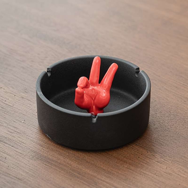 1pc Ceramic Ashtray for Home Living Room Office High-end Simple Creative Large Trendy Cute