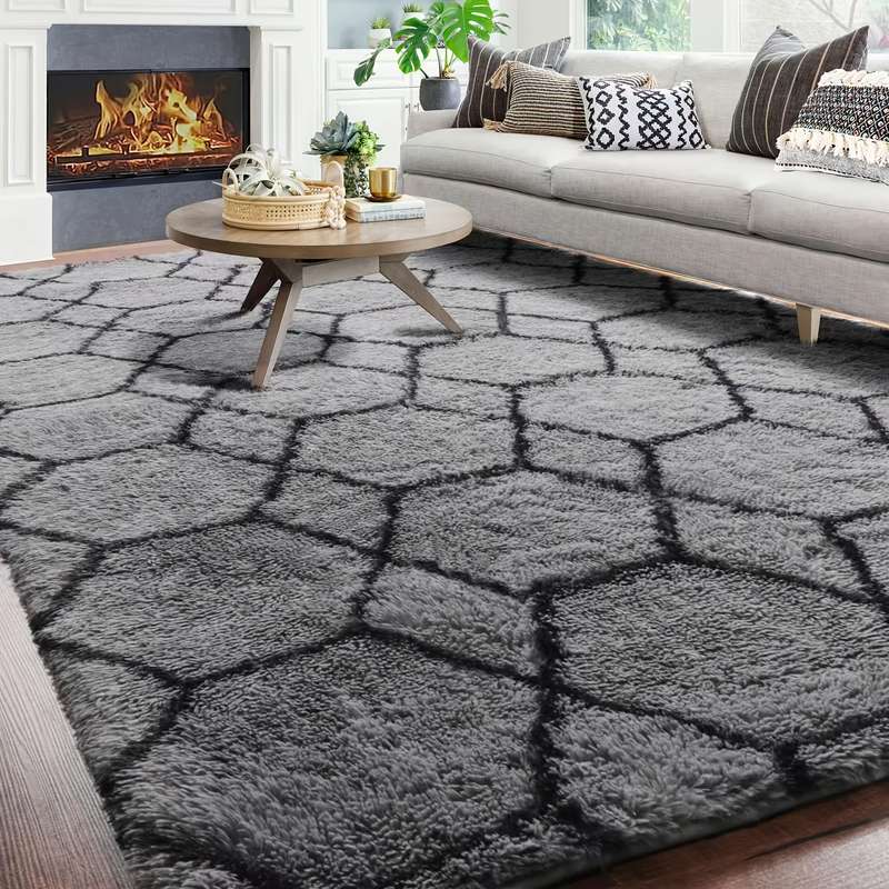 1Pc 100x160cm Black Background White Line Floor Mat