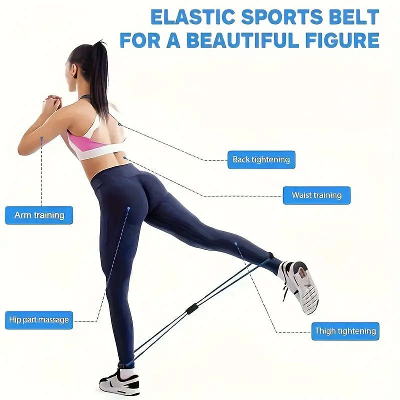 1pc 8-Shaped Elastic Resistance Band for Women Yoga Fitness Equipment for Back Toning Chest Expansio