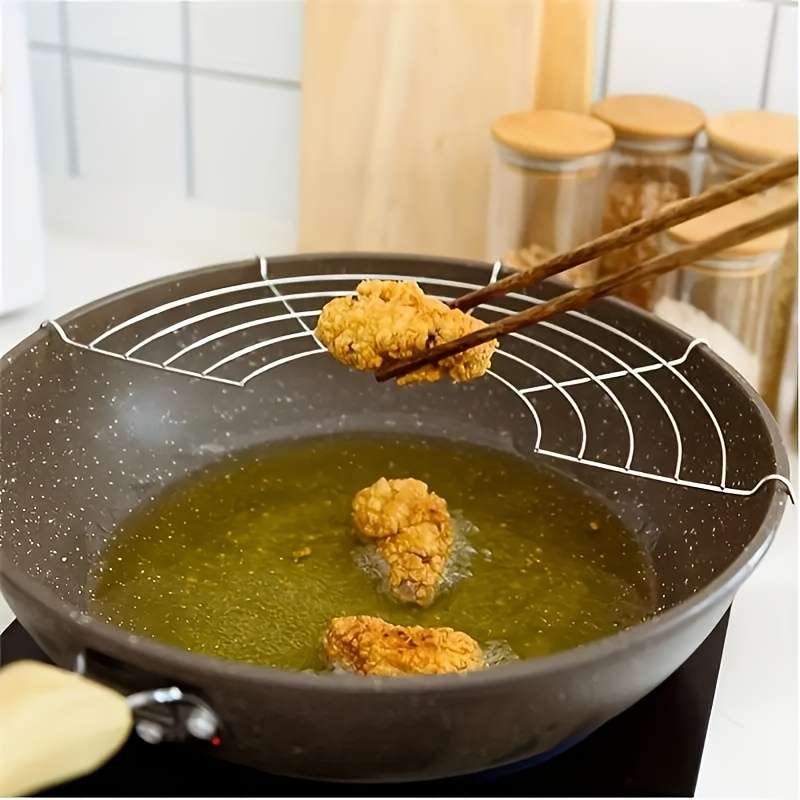 1pc Durable 304 Stainless Steel Kitchen Rack Ideal for Grilling Frying Steaming   Easy to Clea