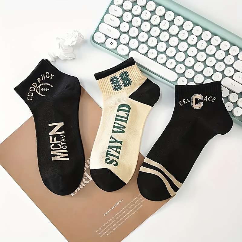 5 Pairs Of Mixed Colors One Size High Elastic Socks