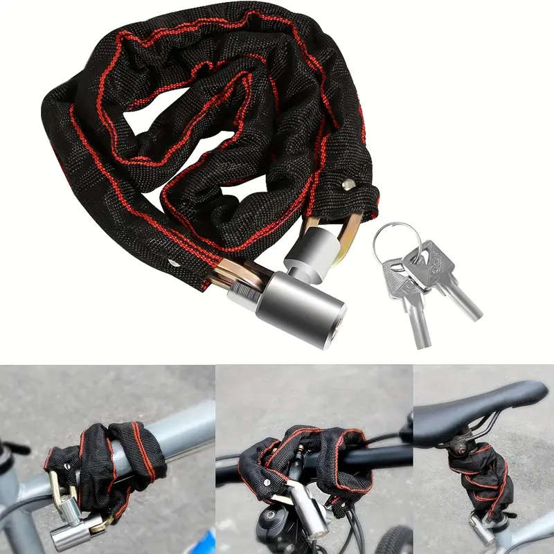 1pc Heavy-Duty Polished Steel Security Chain