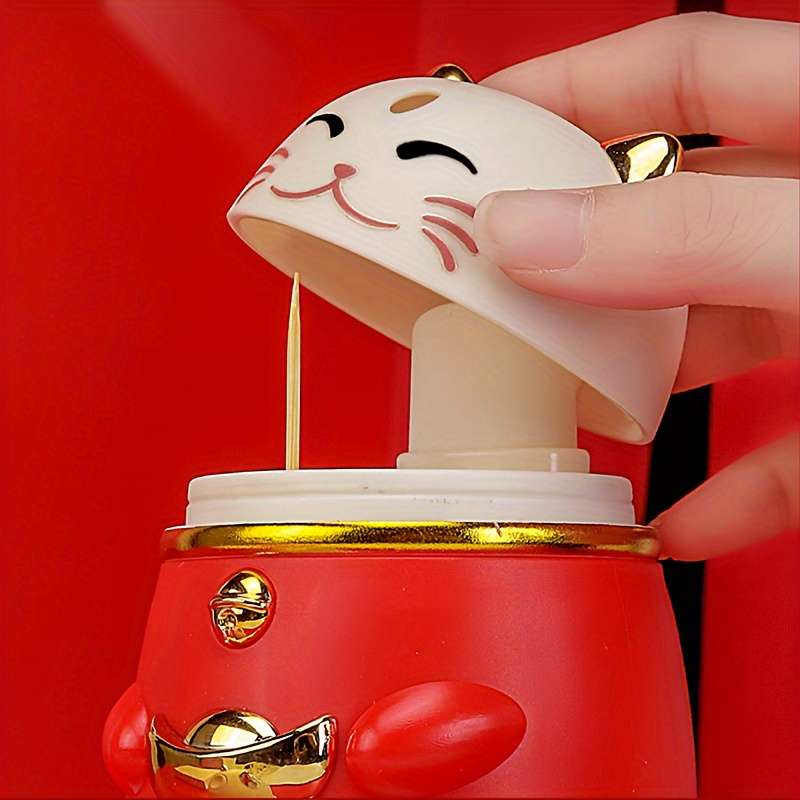 1pc Toothpick Holder Dispenser Creative Toothpick Holder Dispenser Pop-Up Automatic Toothpic