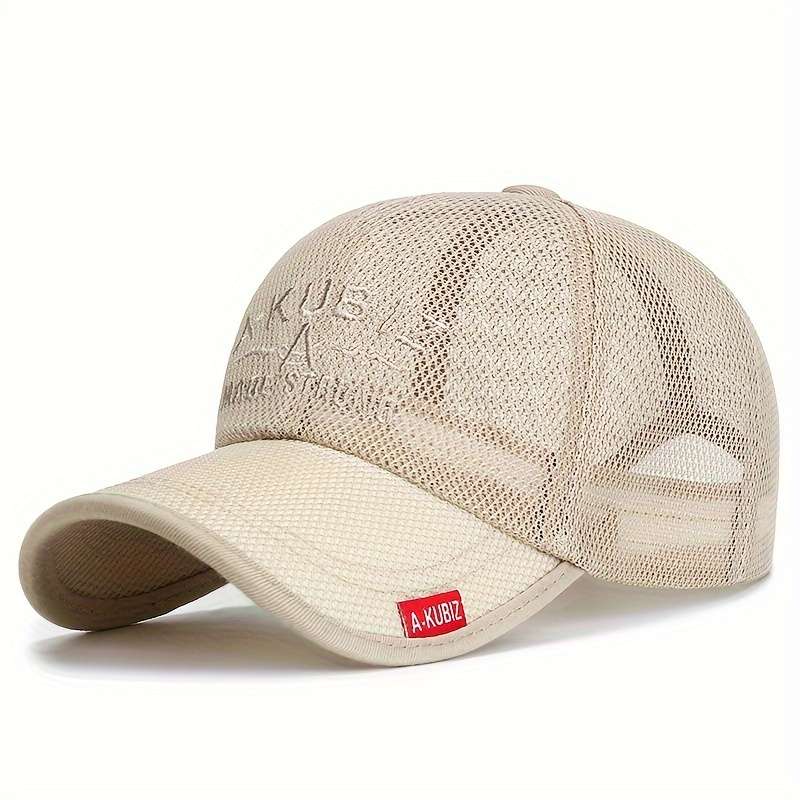 1pc Summer Breathable Mesh Hat For Men And Women Casual Trucker Hat Adjustable Soft Top Baseb