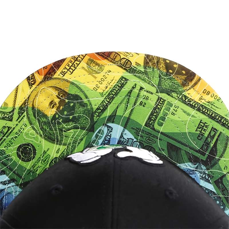 1pc Lightweight Stretch Fit Flat Brim Baseball Cap 100% Polyester Adjustable Snapback Closure B