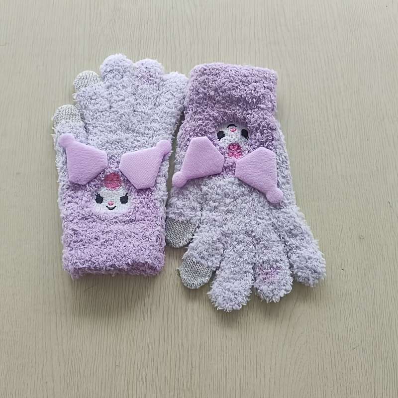 1 Pair Pink Warm Gloves