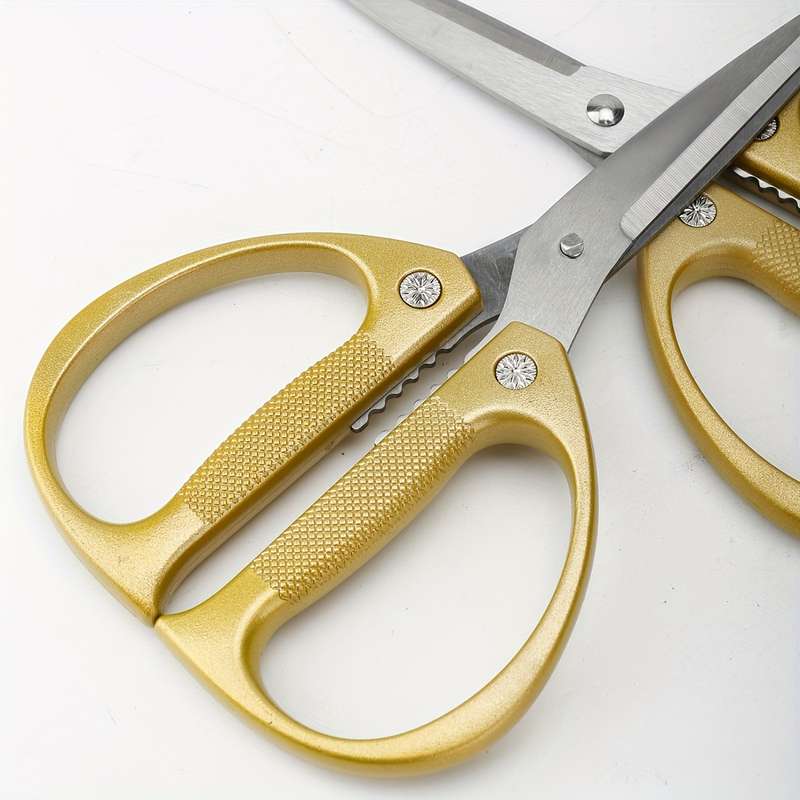 1pc Stainless Steel Kitchen Scissors Heavy Duty Chicken Bone Scissors With Ergonomic Handles