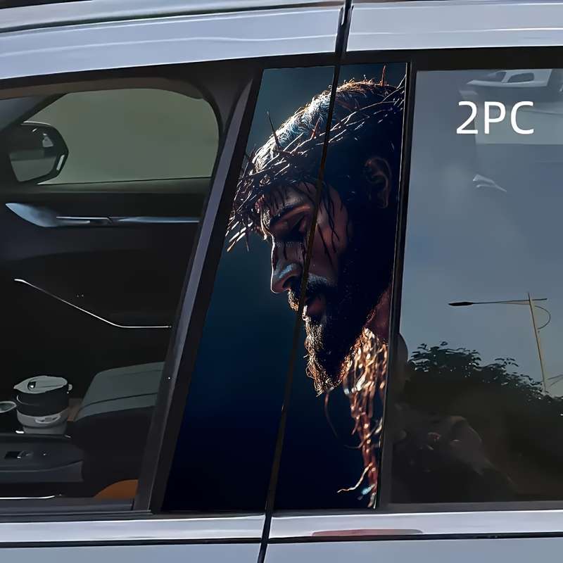 2pcs  Jesus Christian Themed Stickers