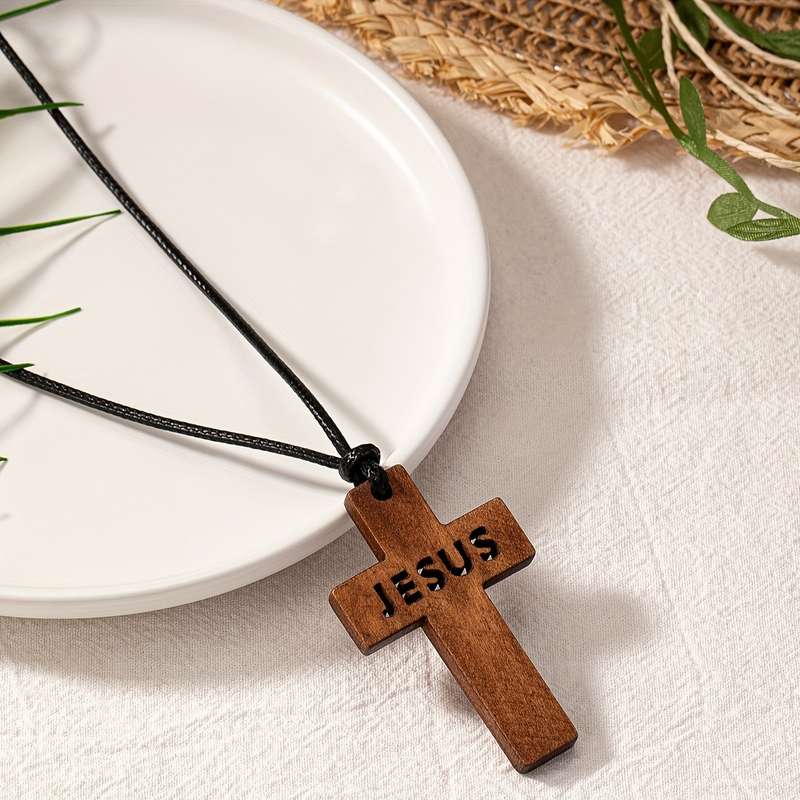 1 Piece Khaki Jesus Theme Pendant
