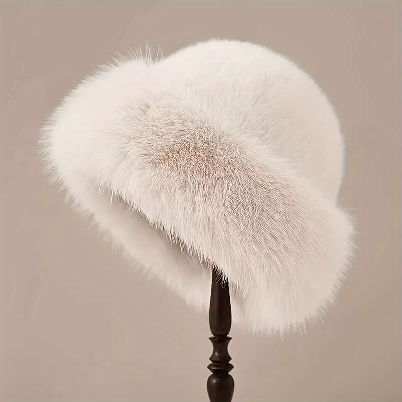 1pc Chic Faux Fur Winter Hat for Women Cozy Warm Stylish with Ear Protection Lightweight Pol