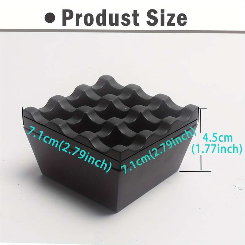 1pc Classic Metal Ashtray for Cigarettes Cigars Windproof Perfect for Outdoor Use Restaurants