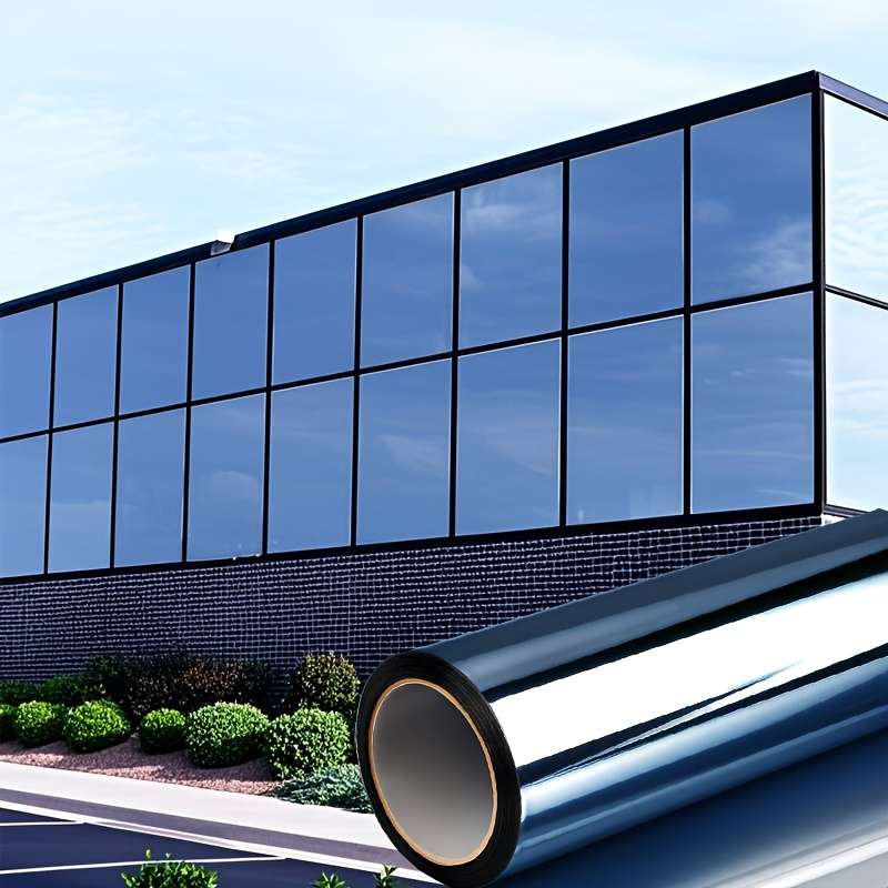 1pc Double Sided Silver  Solar Film Size 60cmx2m Door Window Sticker