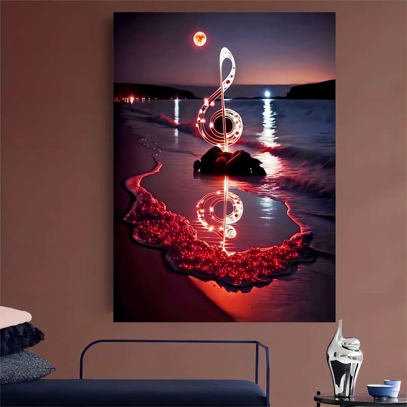 1000pcs Creative Beach Music Notes Puzzle Durable Seamless Jigsaw for Adults Perf