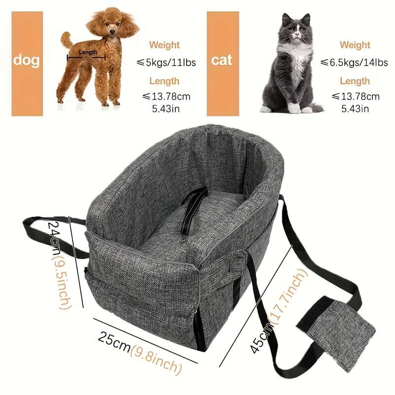 1pc Dark Gray Pet Bag