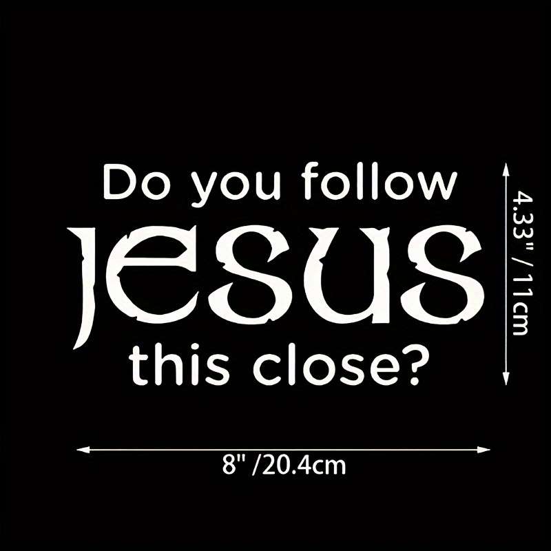 1pc White Jesus Christian Themed Stickers