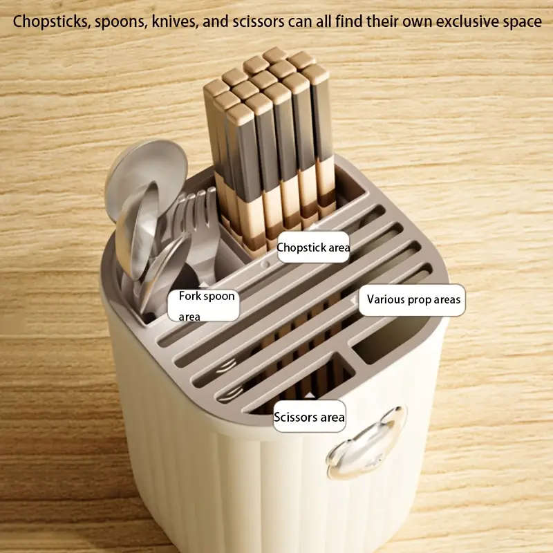 1pc Fashion Style Plastic Kitchen Utensil Holder Multi-Functional Countertop Organizer for Knives Ch