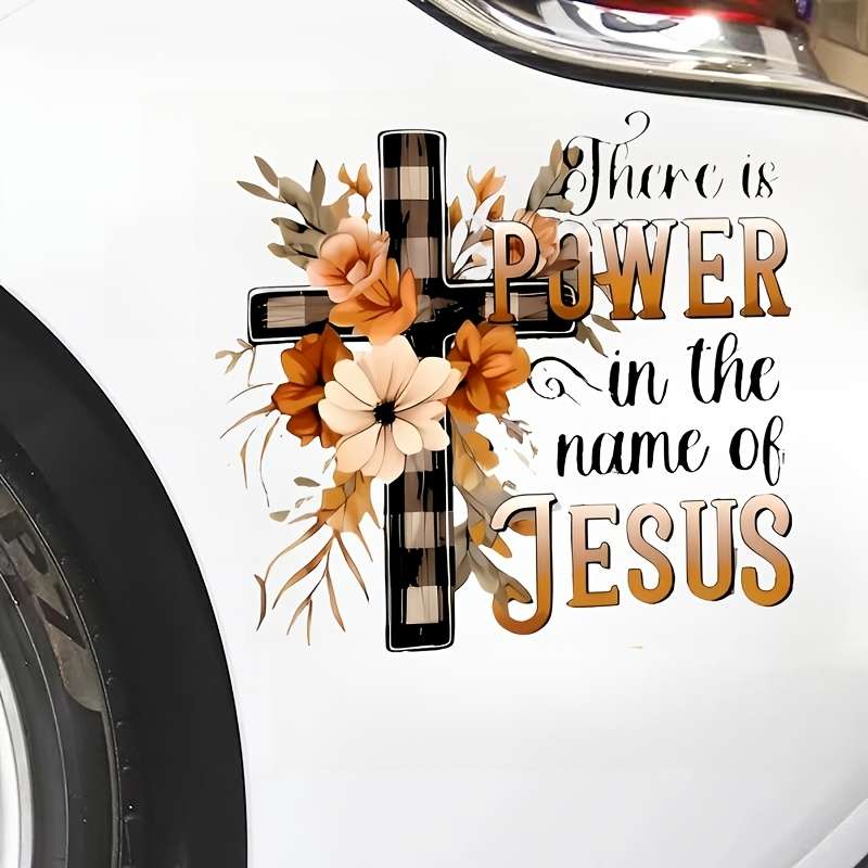 1pc   13.97 cm x 13.97 cm Jesus Christian Themed Stickers