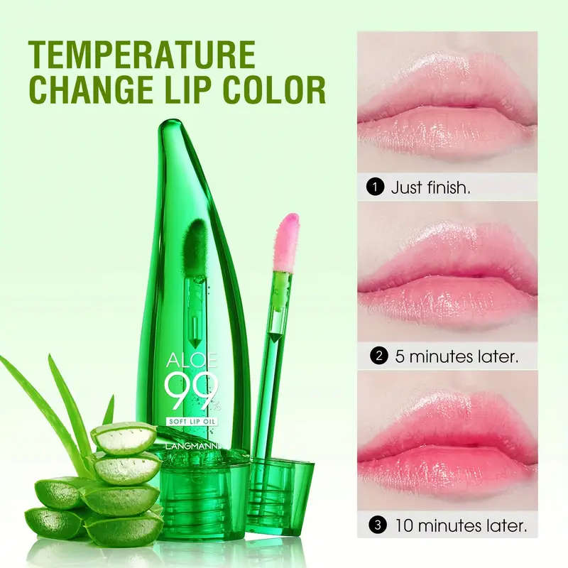 Aloe Hydrating Lip Oil - Transparent - Moisturizing Gloss
