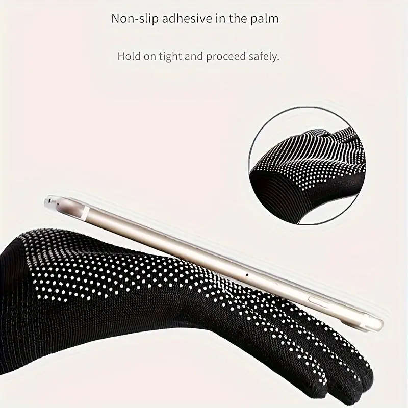 5 Pairs Unisex Non-Slip Breathable Polyester Knit Gloves