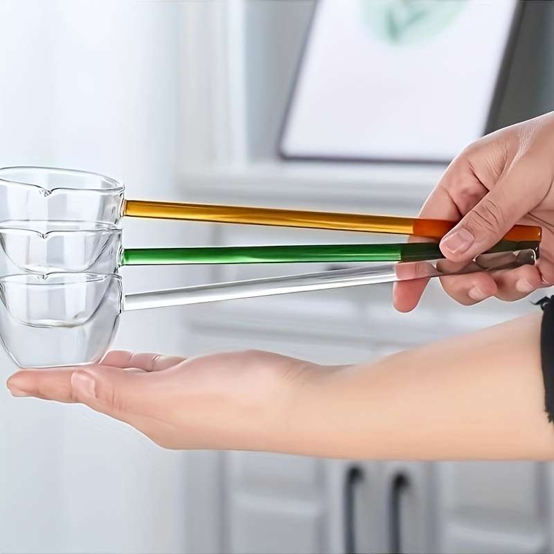 1pc Glass Dessert Spoon High Borosilicate Glass Soup Ladle Heat Resistant Cooking Utensils Suit