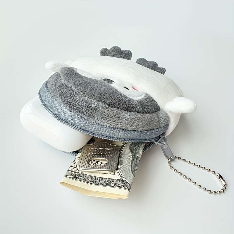 1pc A Cute Plush Coin Purse That Can Hold Lipstick And Bank Cards Perfect for Everyday Storage And