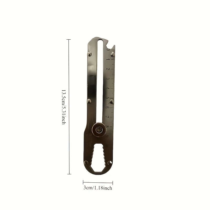1pc Stainless Steel Precision Art Knife with Retractable Handle 10-in-1 Multifunctional Office Cutti