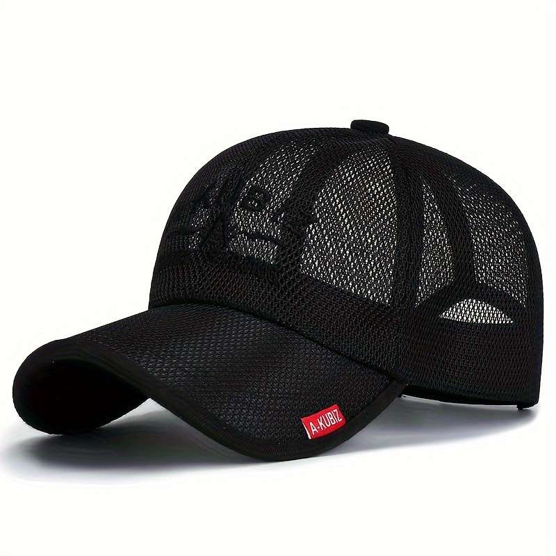 1pc Summer Breathable Mesh Hat For Men And Women Casual Trucker Hat Adjustable Soft Top Baseb