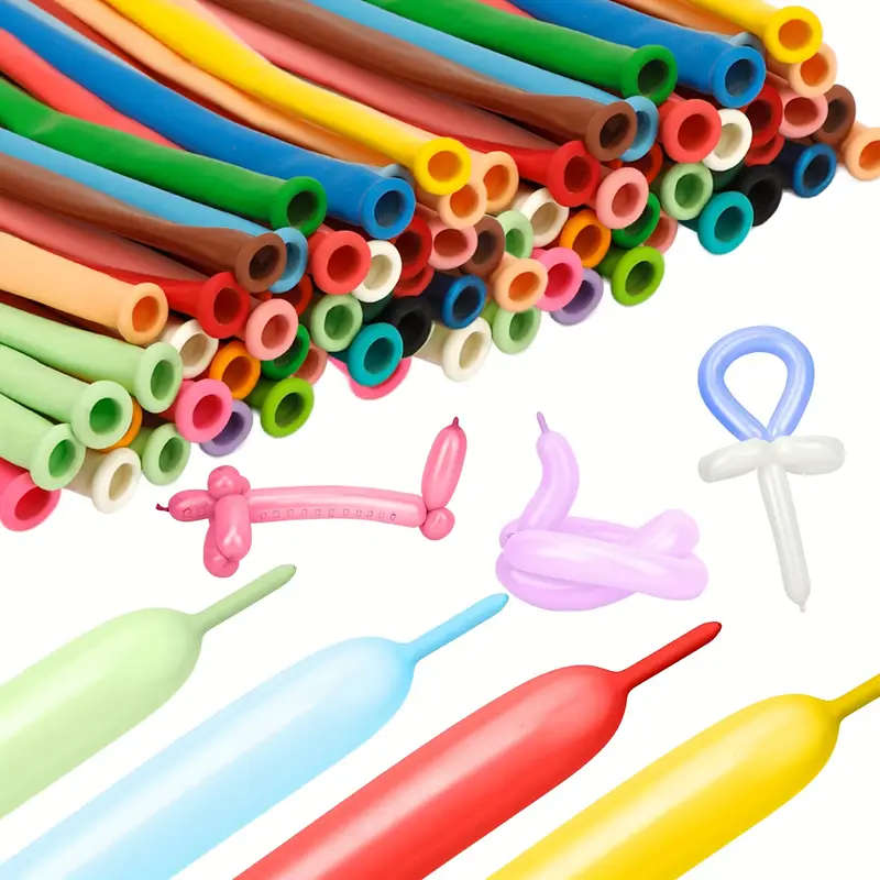 50 Bright And Colorful Latex Balloons