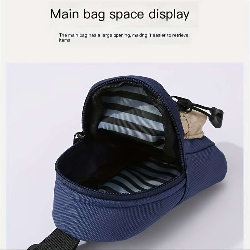 1pc Fashion Oxford Mini Crossbody Bag Geometric-Patterned Lightweight Foldable Adjustable Stra
