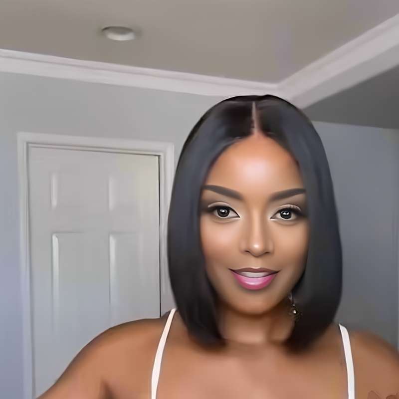 1Pc Black 30.48cm Fashion Design Wig