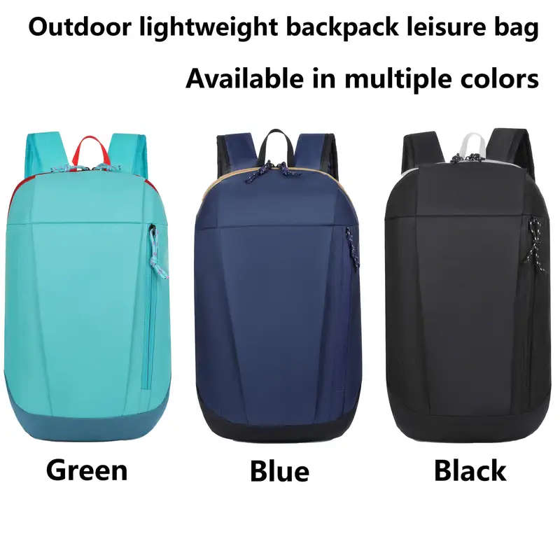1pc Lightweight Teal Outdoor Backpack Sporty Comfortable Fashion Travel Mini Pack with Zip Closure