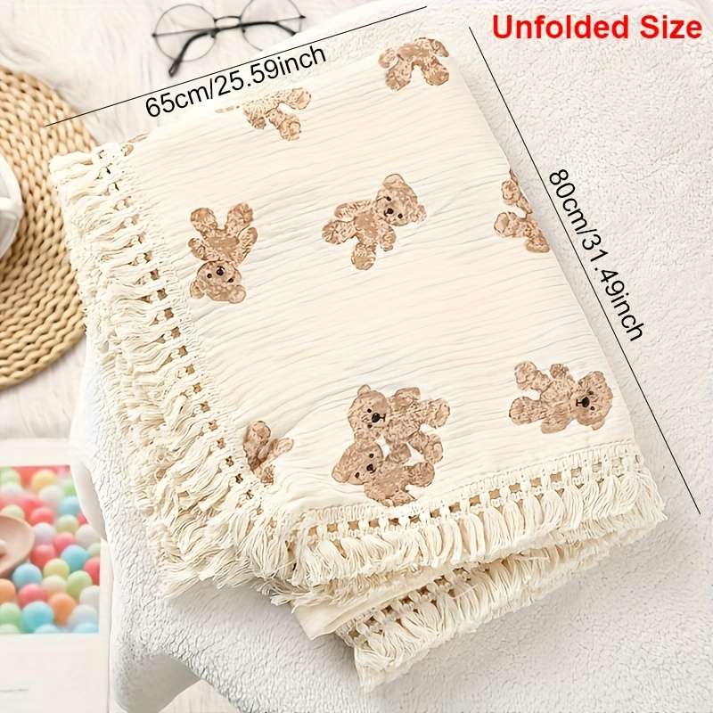1ps Blanket Color Light Yellow Twin Bears