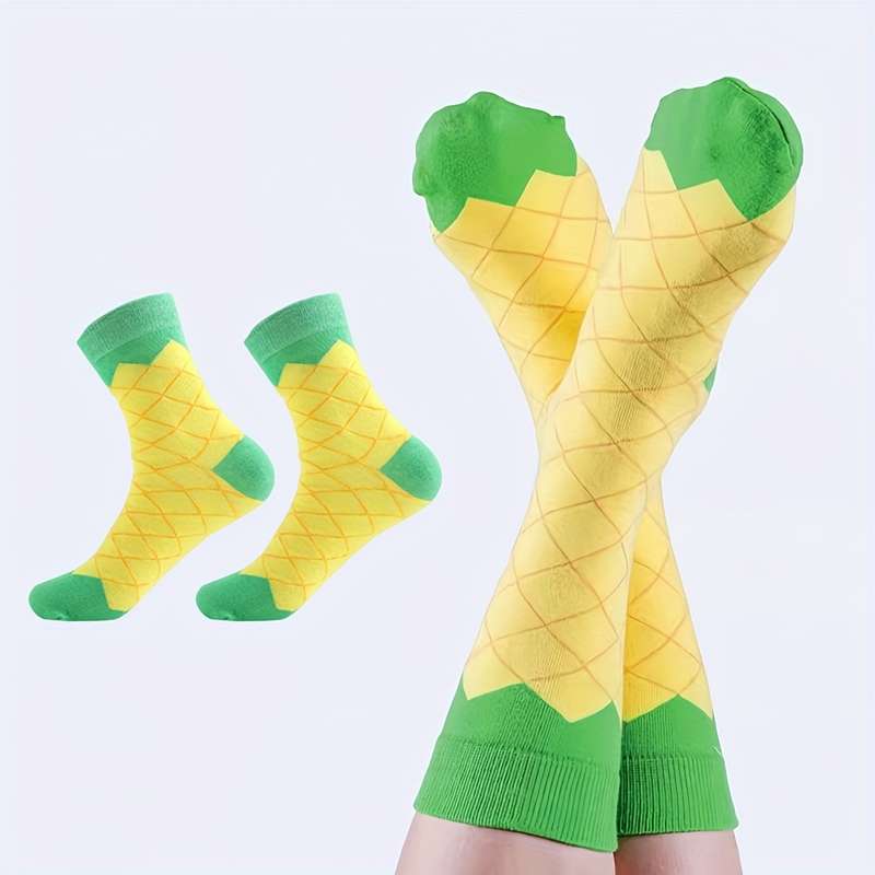 1 Pair Of Pineapple Socks One Size Socks